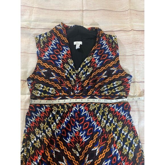 Chico's Women's Sleeveless Printed V Neck Maxi Dress - 2 (Medium/12) - Picture 9 of 12